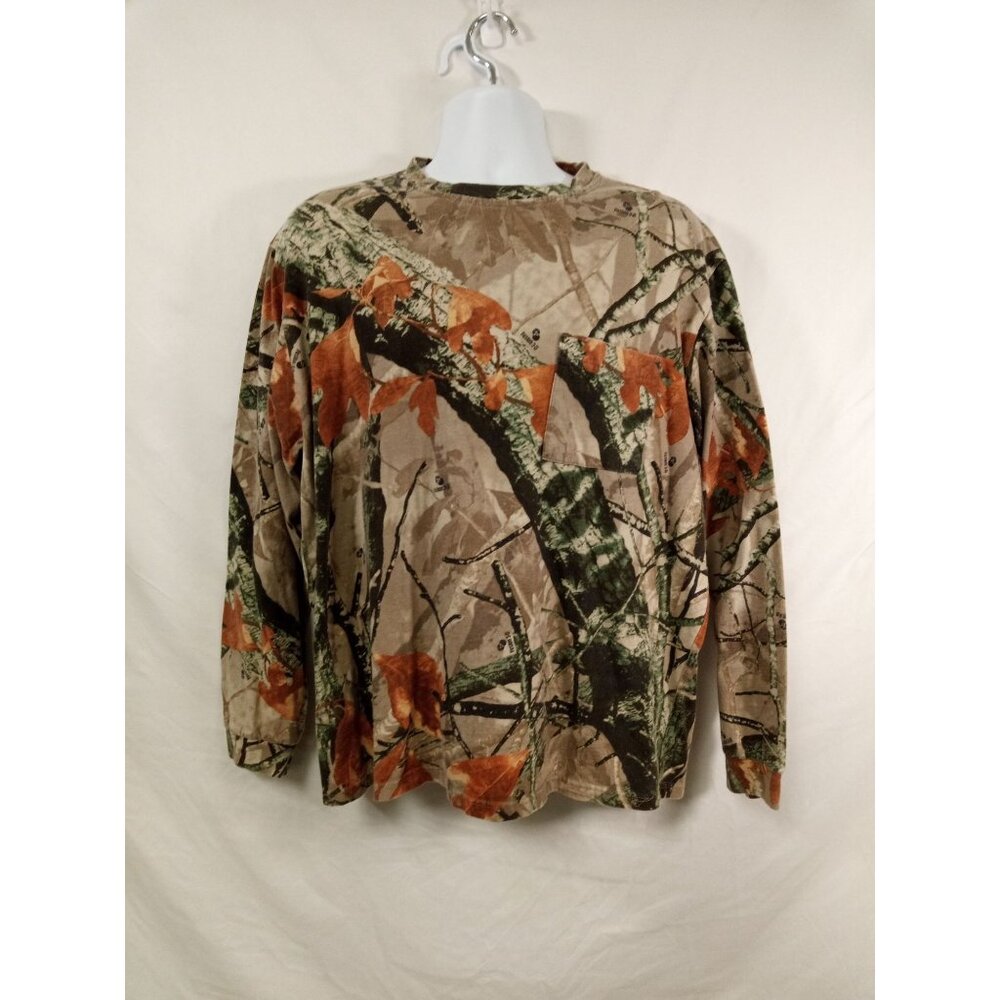 Outfitters Ridge Men's Brown Green Camo Shirt Size XL